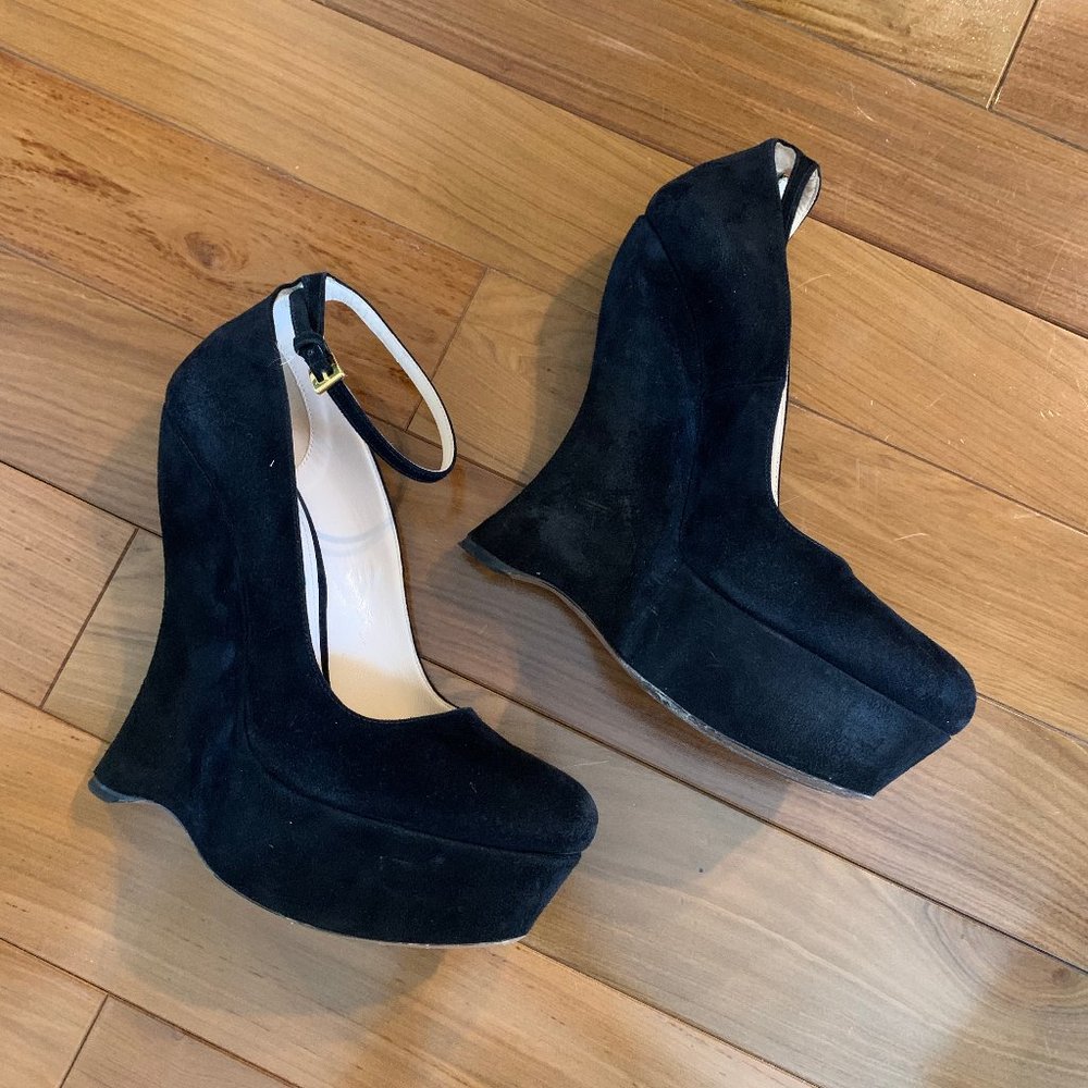 Prada Platform Wedge Pumps